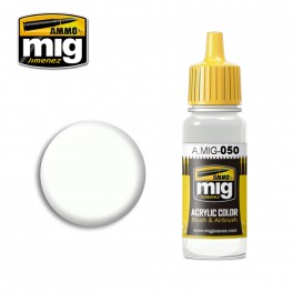 AMMO MIG – acrylic paint, 17ml. – AMIG0050 MATT WHITE