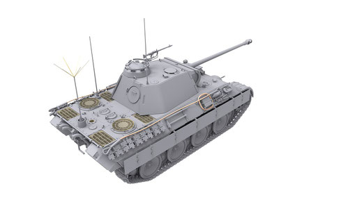 Sd.Kfz.181 ABER 35 G33 1:35 GRILLES FOR TAKOM KIT PzKpfw V Ausf.A PANTHER 